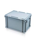 Euro Stacking Container With Hinged Lid L400xW300xH250mm