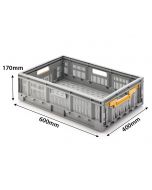 Shallow 35 Litre Folding Crate (600x400x170mm)