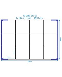 Corrugated Plastic Dividers - 12 Compartments 