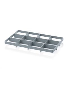 12 Compartment Base Section Euro Crate Divider Insert