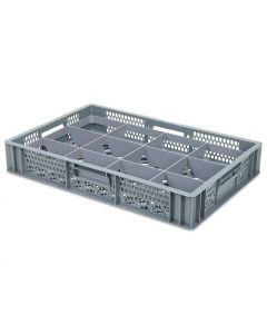 12 Compartment Base Section Euro Crate Divider Insert