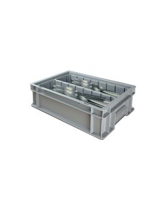 Cutlery storage box with inserts