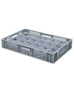 24 Compartment Base Section Euro Crate Divider Insert