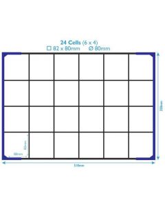 24 Compartment Polypropylene Correx Dividers