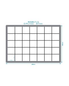 35 Compartment Polypropylene Euro Crate Dividers