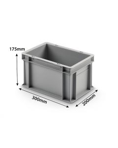 7.5 Litre Small Euro Storge Box (300x200x175mm)