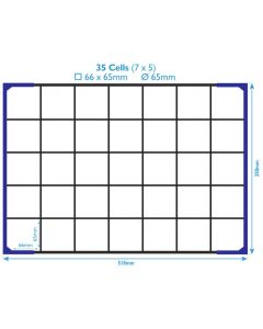 35 Compartment Corrugated Plastic Inserts