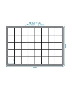 40 Compartment Polypropylene Crate Dividers