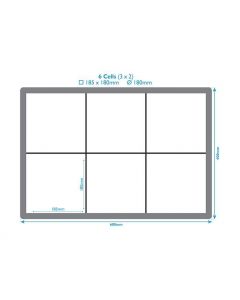 6 Compartment Polypropylene Box Dividers