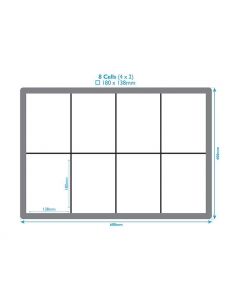 8 Compartment Polypropylene Crate Dividers