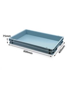 Shallow Low Solid Sided Tray L600xW400xH75mm