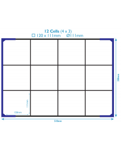 Large Cup Box with 12 Compartments 