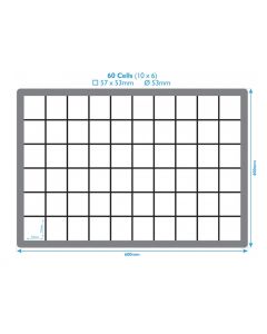 60 Compartment Euro Container Polypropylene Dividers