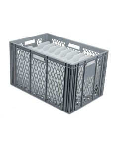 Charger Plate Storage Crate With Segments