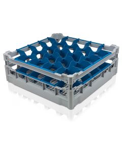 500mm Fries Rack For Pass Through Dishwashers 25 Compartments