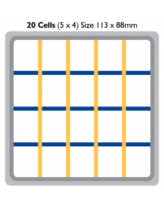 20 Rectangular Compartment Dishwasher Rack Insert