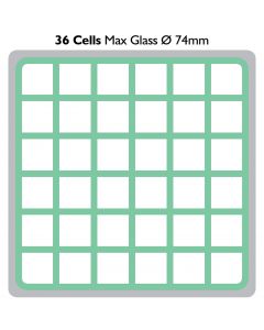 Glass Washer Tray 36 Champagne Flute Glasses - 500 x 500mm