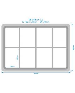 Protective Glass Crate With Middle Frame