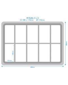 Glassware Hire Wash Rack 600x400mm With Middle Frame 