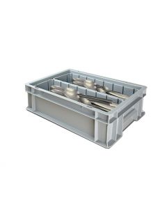 Cutlery storage box with inserts