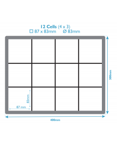 Shallow Euro Tray - 12 Cells