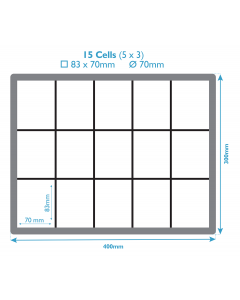 Shallow Euro Tray - 15 Cells