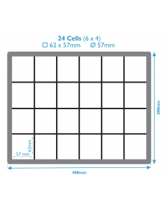 Shallow Euro Tray - 24 Cells