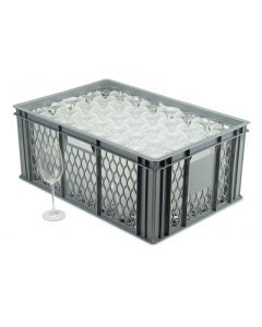 Ventilated Storage Crate For Small Champagne Flutes