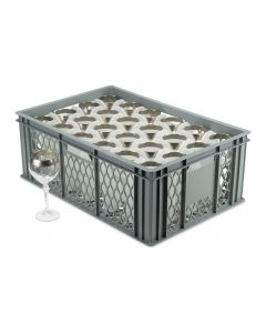 Ventilated Glassware Crate For Brandy Glasses