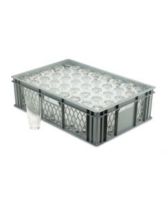 Ventilated Storage Crate For Water Glasses