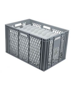 Large Dinner Plate Storage Crate With Compartments