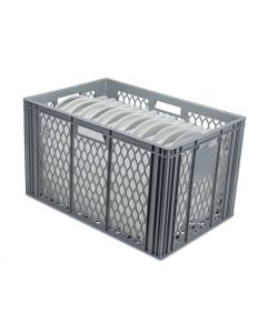 Large Dinner Plate Storage Crate With Dividers