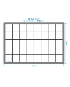 40 Compartment Plastic Inserts For Euro Containers