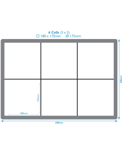 Shallow Storage Tray - 6 Cells