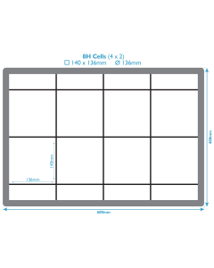 Shallow Storage Tray - 8 Cells