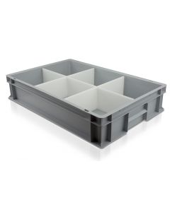 Solid Box with 8 divisions for storing parts and equipment