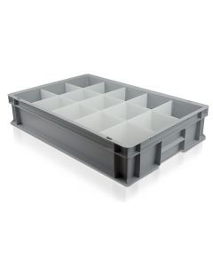 Solid Glass Box with 15 Compartments for lowball glasses