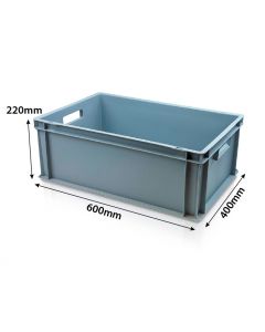 42 Litre Solid Plastic Container (600x400x220mm)