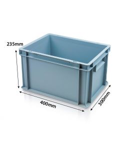 20L Multi-Coloured Stacking Plastic Storage Box (400x300x235mm) - Discounted Surplus Stock