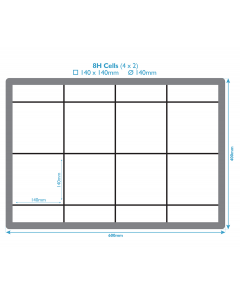 Ventilated Stacking Crate With 8H Compartments