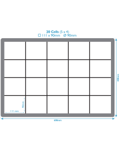 Tea Cup Crate With 20 Cells