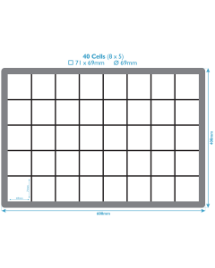 Ventilated Glassware Crate With 40 Compartments