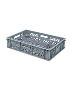 Stacking Glassware Crate with Base Inserts