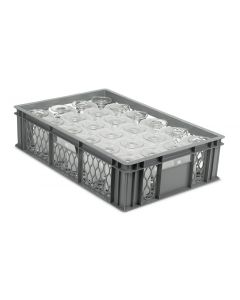 Ventilated Glassware Crate For Whiskey / Rocks Glasses