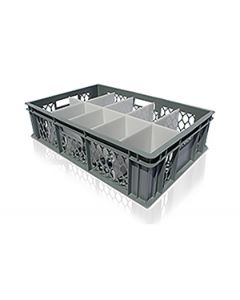 Ventilated Stacking Euro Crate - 10 Compartments