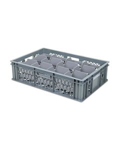 Ventilated Glassware Crates with Top and Bottom Dividers