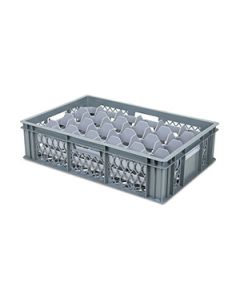 Ventilated Glassware Container with Top and Base Dividers 