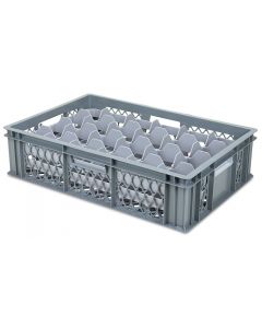 Ventilated Glassware Container with Top and Base Dividers 