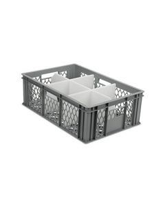 Ventilated Stacking Crate With 6 Compartments