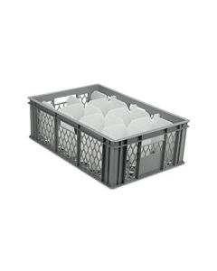 Ventilated Stacking Crate With 8H Compartments